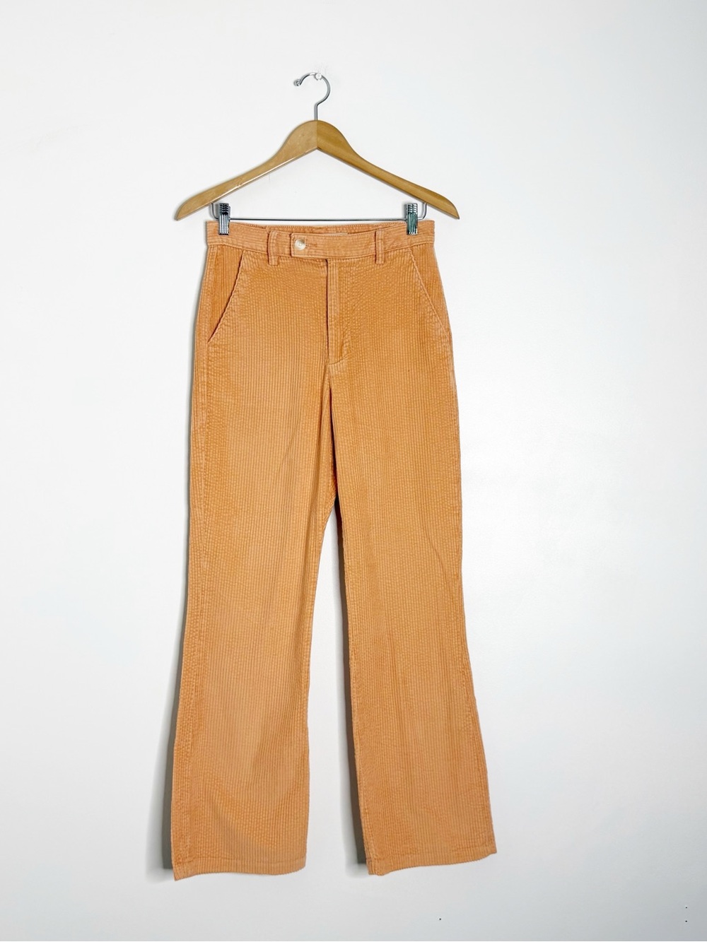 Levi’s Math Club Flare Corduroy Pants Peach 27 High Rise Wide Leg